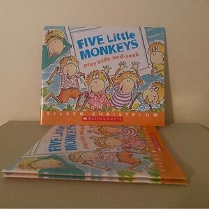 Five little monkeys play hide and seek-3 copies of the picture book